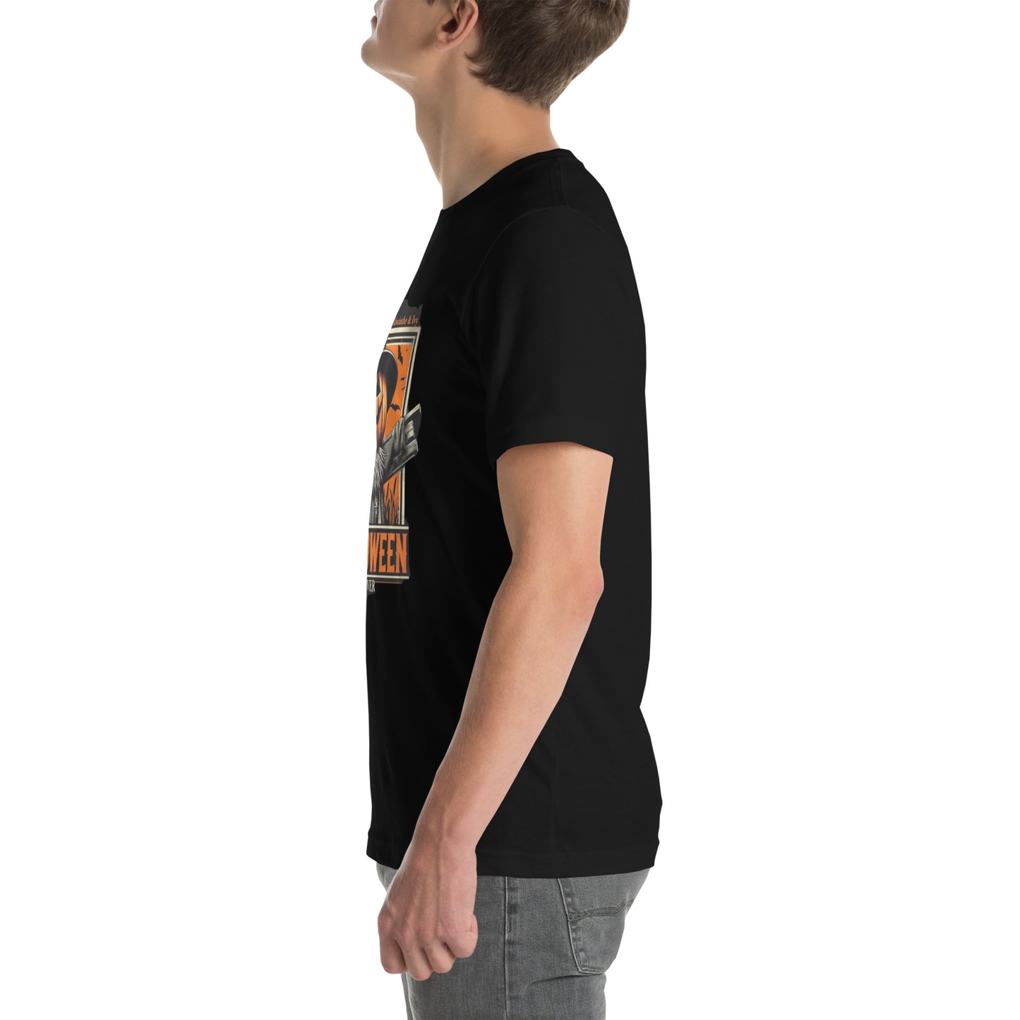Men's Halloween Forever Scarecrow T-Shirt, Spooky October Vibes. Unisex Horror Shirt