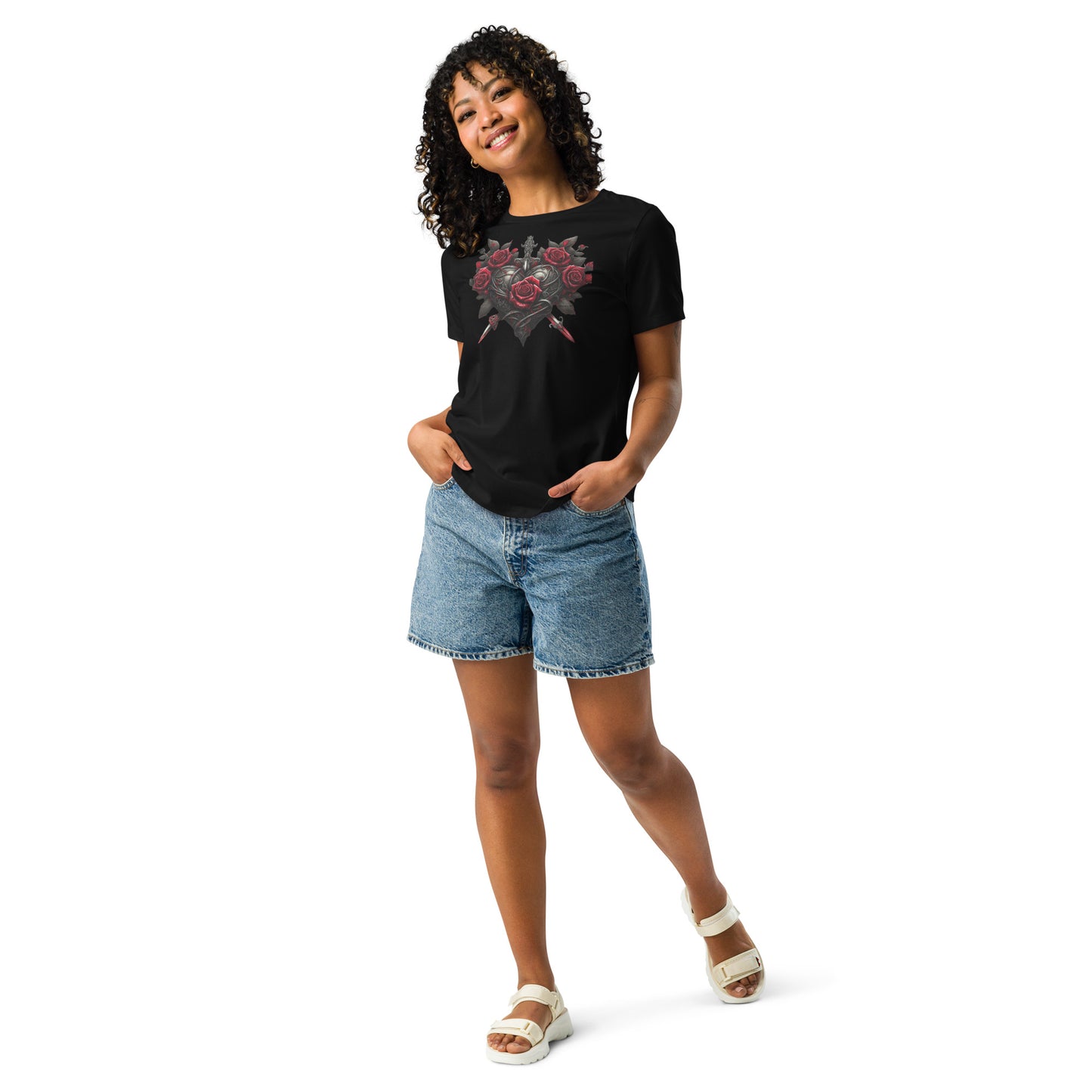 Women's Heart and Swords t-shirt, dark romance, gothic heart, swords