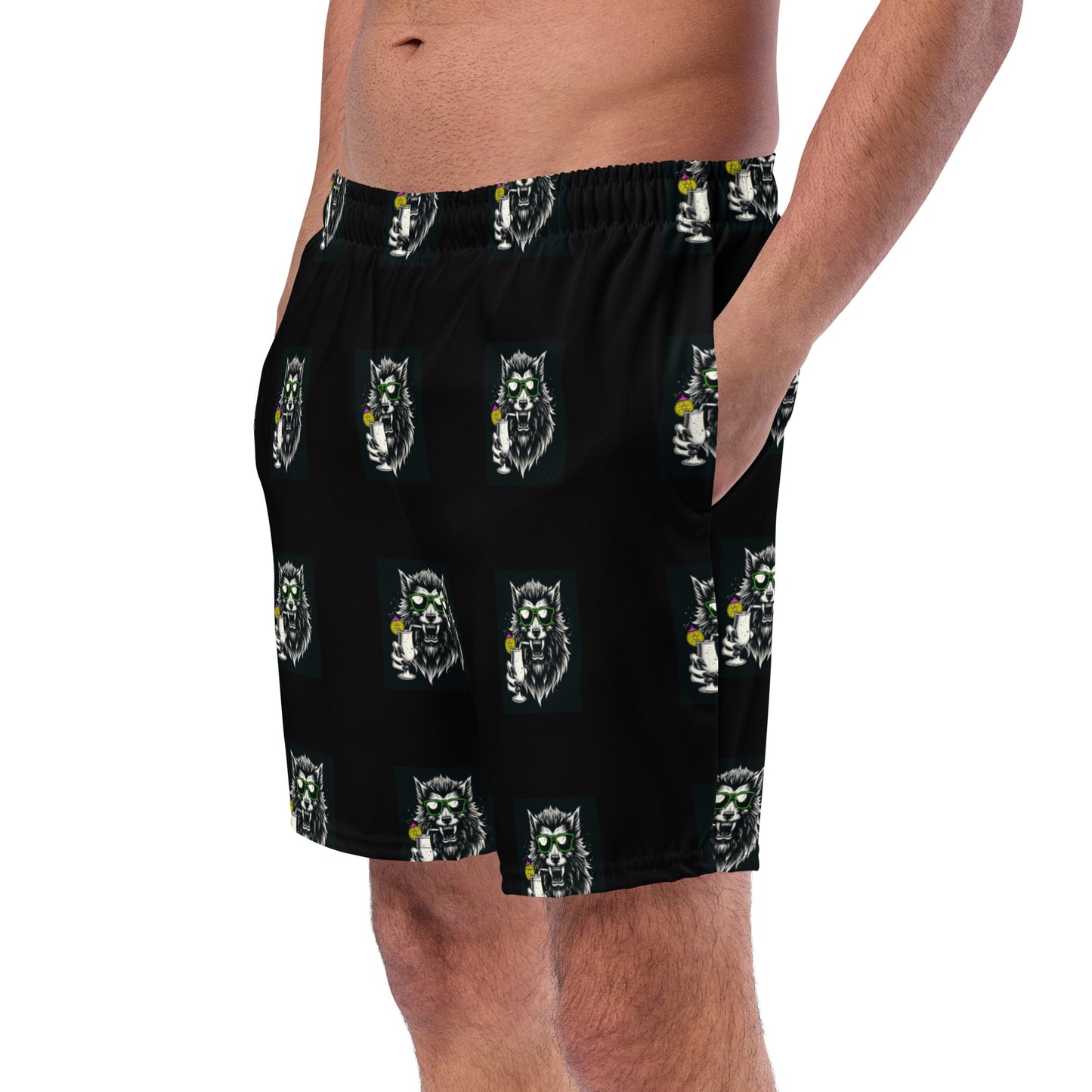 Men's 'Werewolf Pina Colada' swim trunks