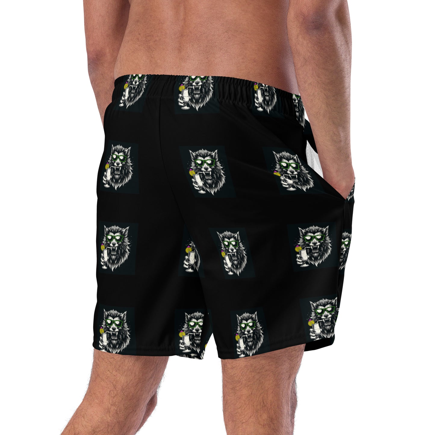 Men's 'Werewolf Pina Colada' swim trunks