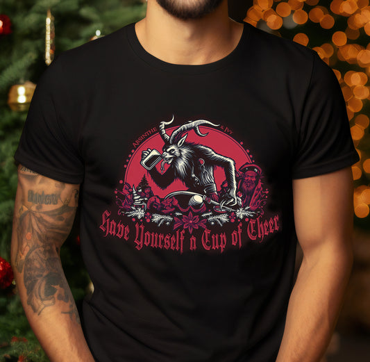 Men's Black Krampus Holiday Cheer t-shirt