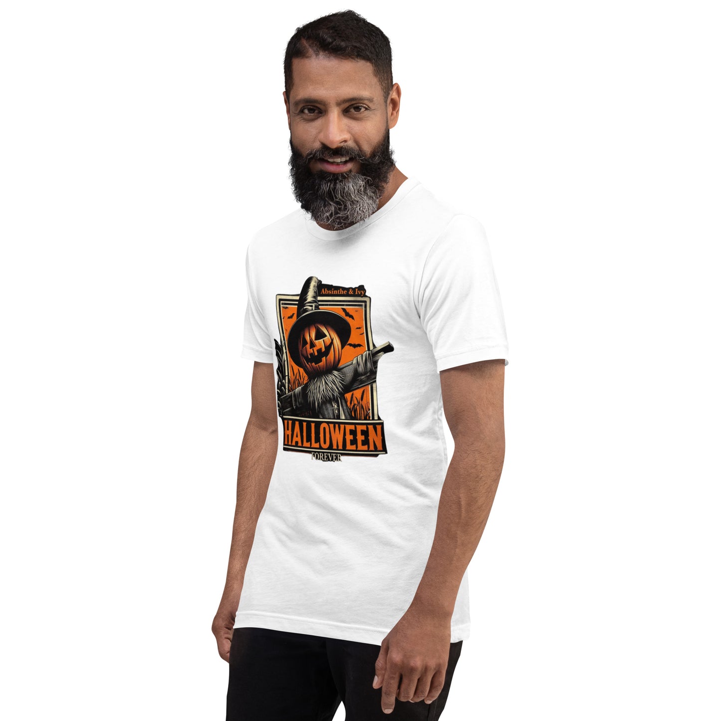 Men's Halloween Forever Scarecrow T-Shirt, Spooky October Vibes. Unisex Horror Shirt