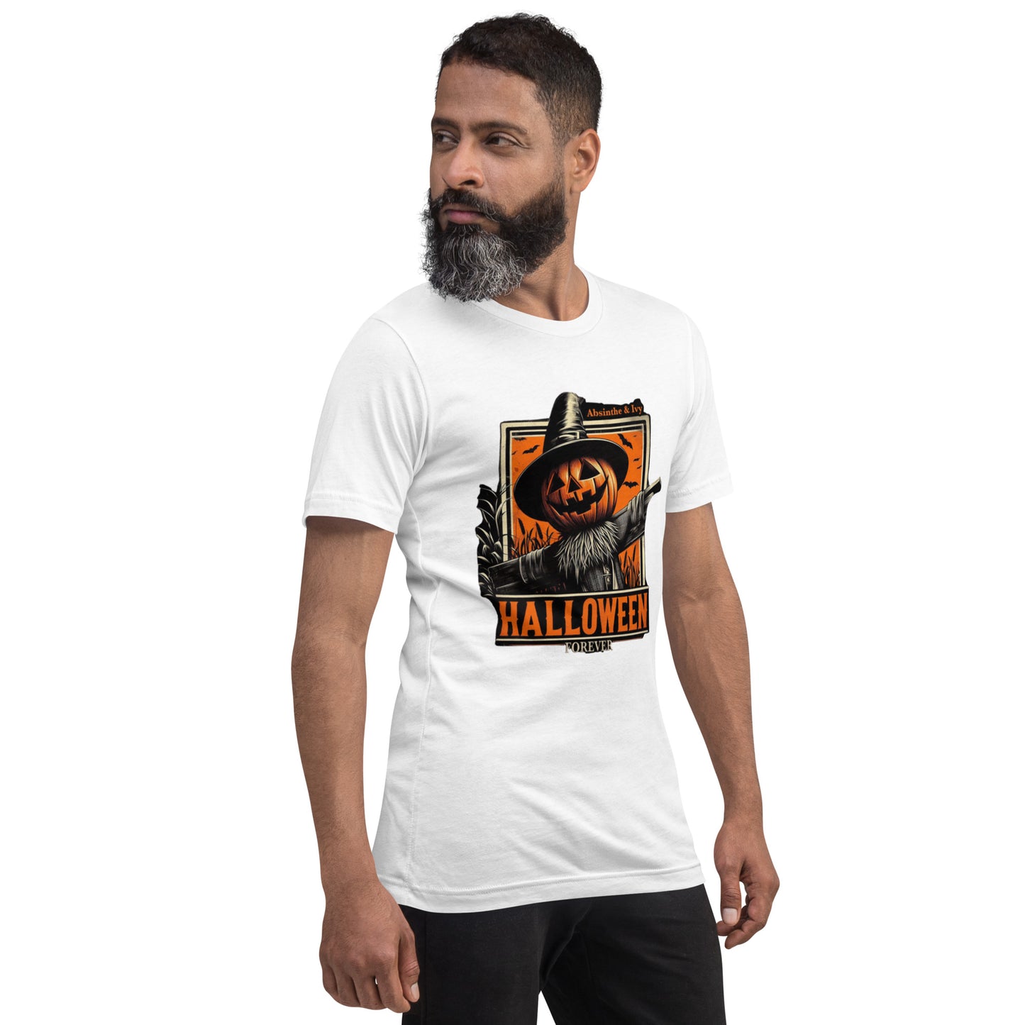 Men's Halloween Forever Scarecrow T-Shirt, Spooky October Vibes. Unisex Horror Shirt