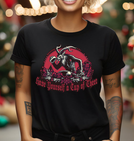 Women's Krampus Cup of Cheer Holiday T-Shirt